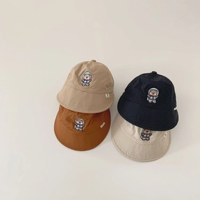 Wholesale Cotton Children's Quick Drying Hats, Space Bear Fisherman Hats
