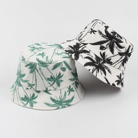 Wholesale Cotton Coconut Print Bucket Hat