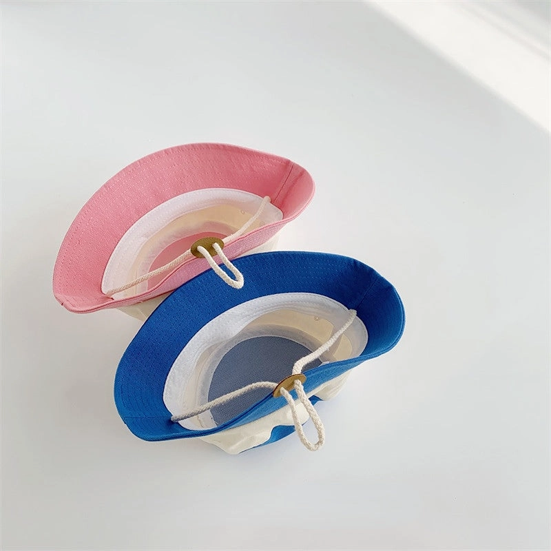 Wholesale Cotton Colorblock Alphabet Printing Kids Bucket Hat