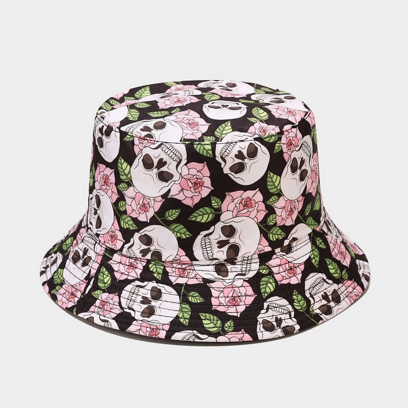 Wholesale Cotton Colorful Calavera Skull Bucket Hat