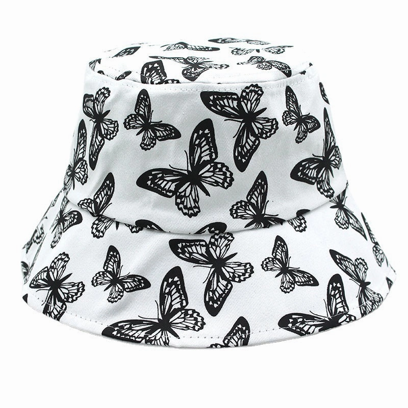 Wholesale Cotton Cute Butterfly Printed Fisherman Hats