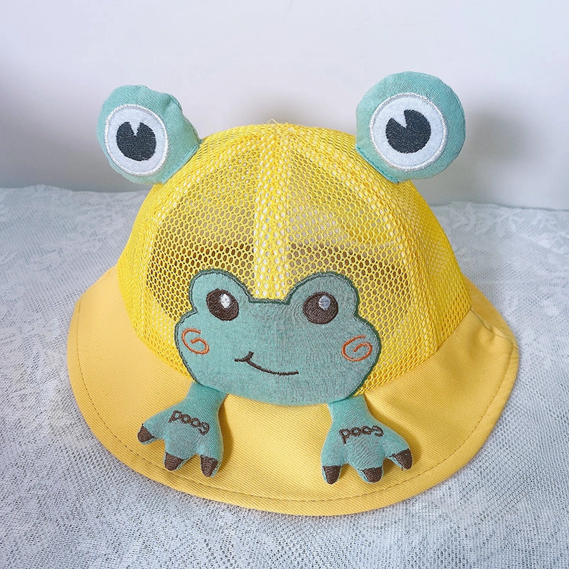 Wholesale Cotton Cute Frog Kids Bucket Hat