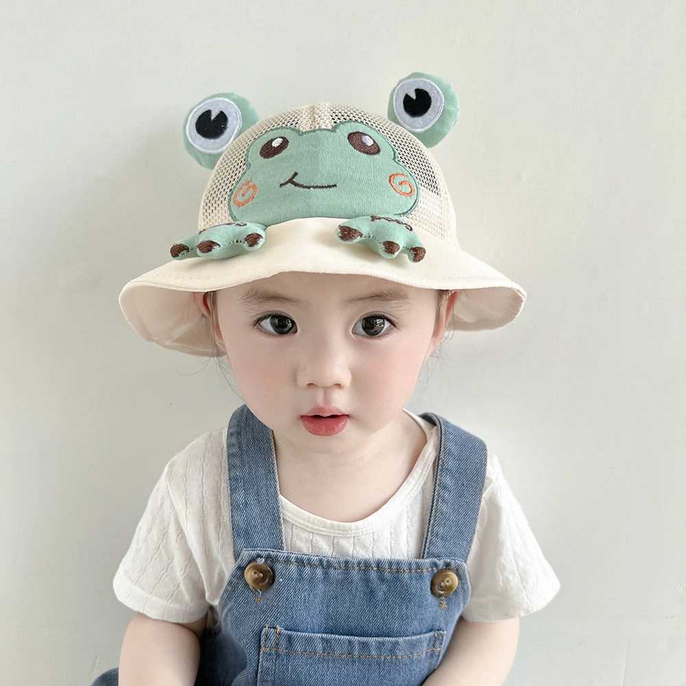 Wholesale Cotton Cute Frog Kids Bucket Hat