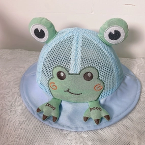Wholesale Cotton Cute Frog Kids Bucket Hat
