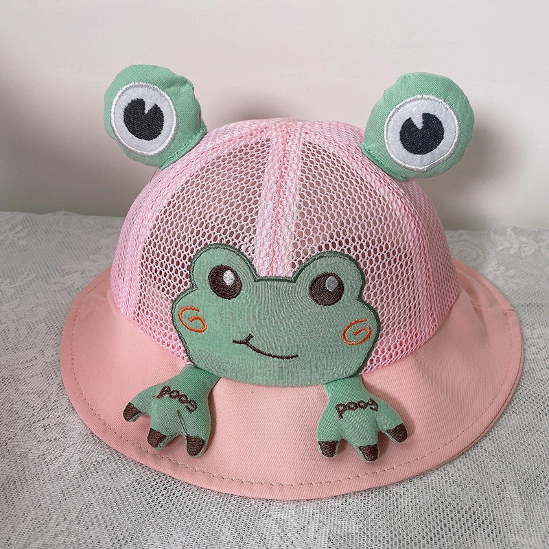Wholesale Cotton Cute Frog Kids Bucket Hat