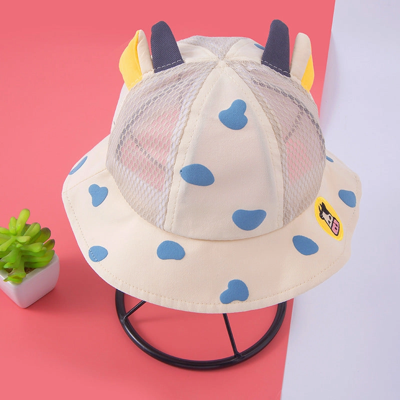 Wholesale Cotton Cute Little Cow Kids Fisherman Hat