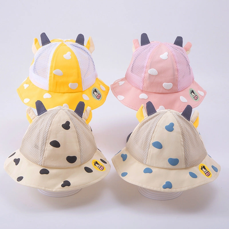 Wholesale Cotton Cute Little Cow Kids Fisherman Hat