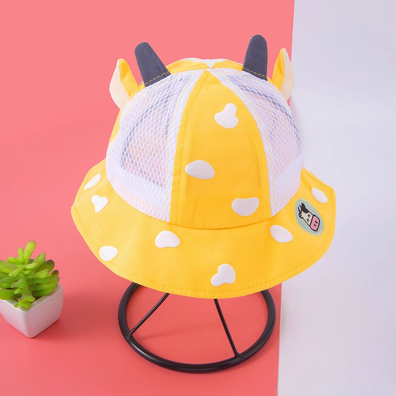 Wholesale Cotton Cute Little Cow Kids Fisherman Hat