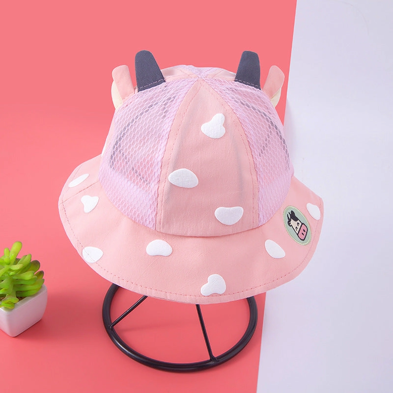 Wholesale Cotton Cute Little Cow Kids Fisherman Hat