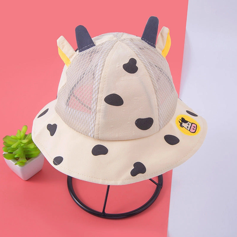 Wholesale Cotton Cute Little Cow Kids Fisherman Hat