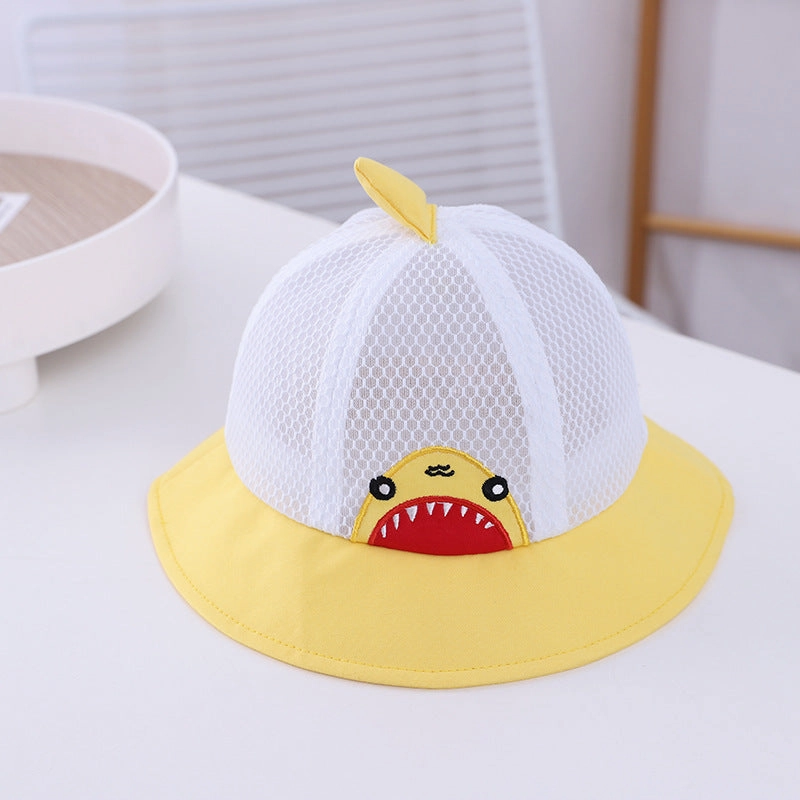 Wholesale Cotton Cute Shark Breathable Mesh Kids Bucket Hat