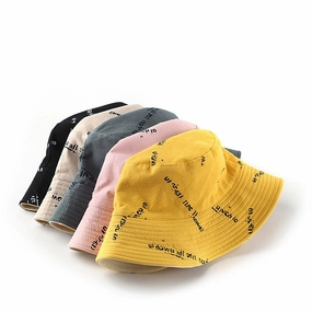 Wholesale Cotton Double Sided Garbled Print Bucket Hat