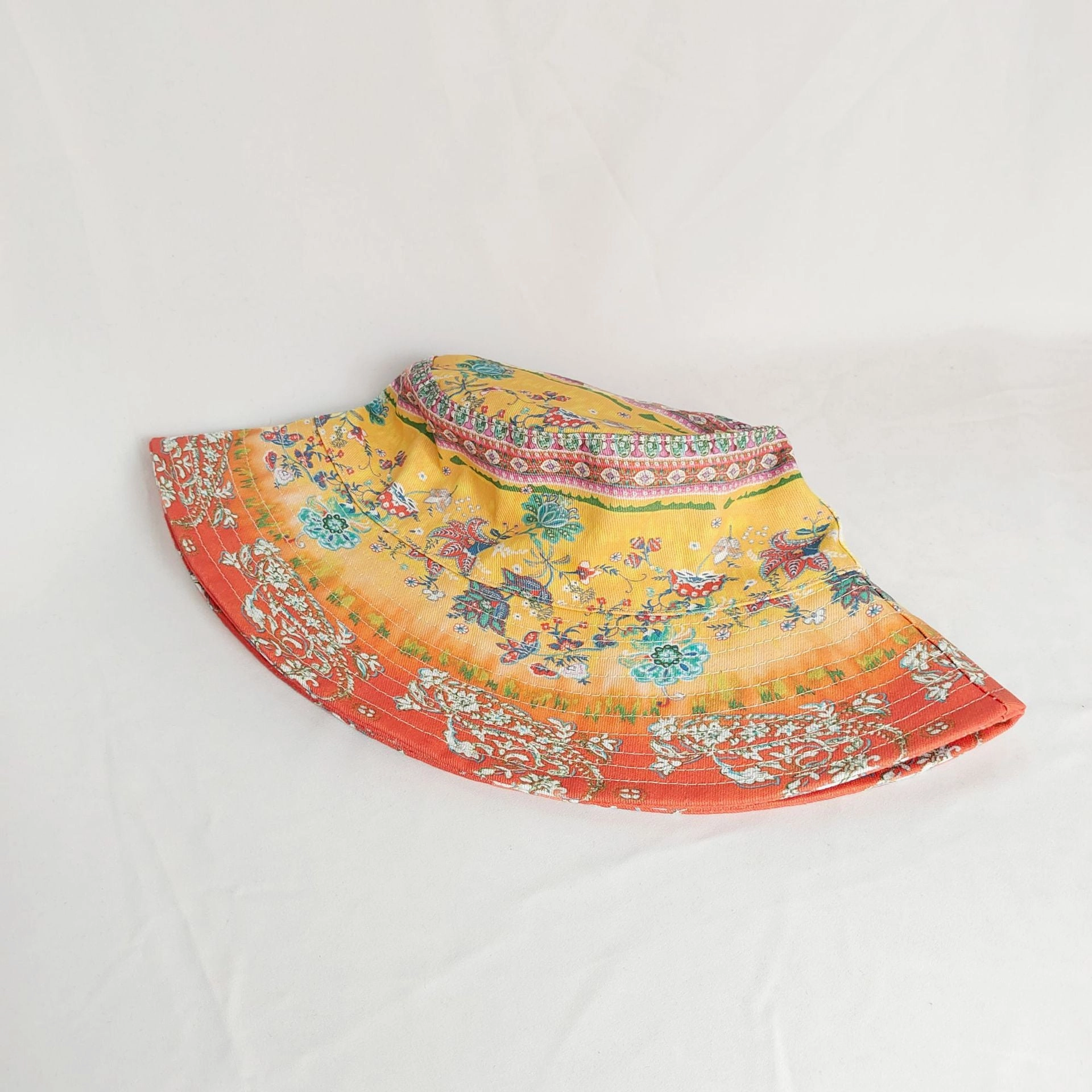 Wholesale Cotton Dunhuang Color Matching Chinese Style Bucket Hat