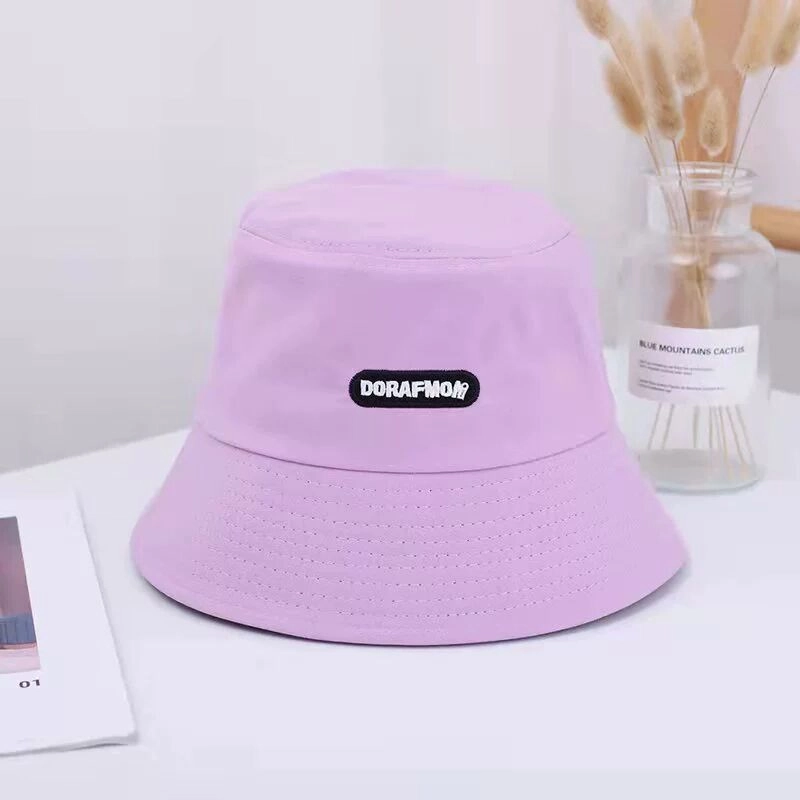 Wholesale Cotton Embroidered Letters Bucket Hat