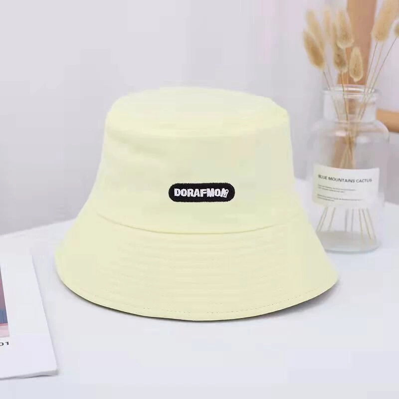 Wholesale Cotton Embroidered Letters Bucket Hat