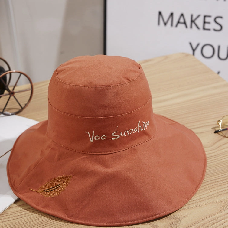 Wholesale Cotton Embroidery Big Edge Reversible Fisherman Hat