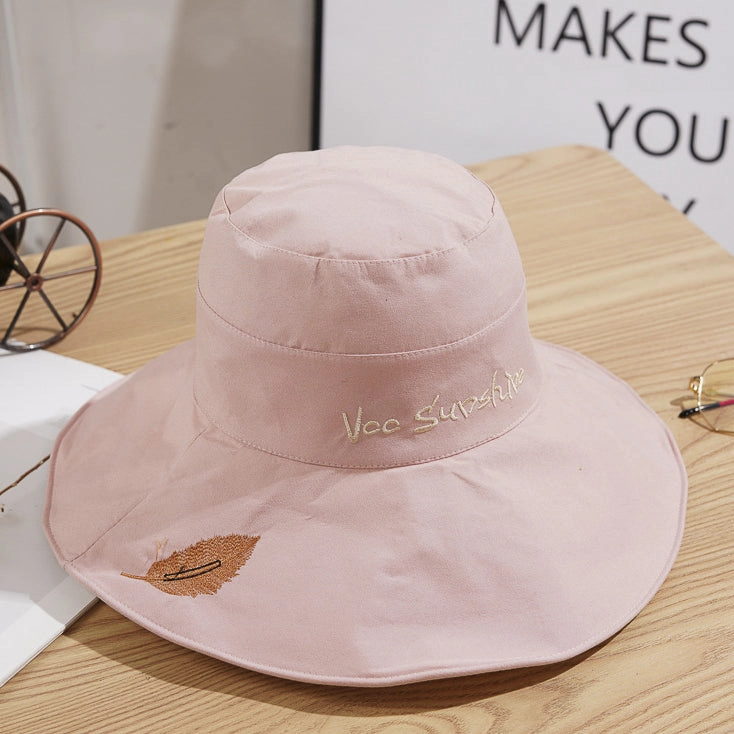 Wholesale Cotton Embroidery Big Edge Reversible Fisherman Hat