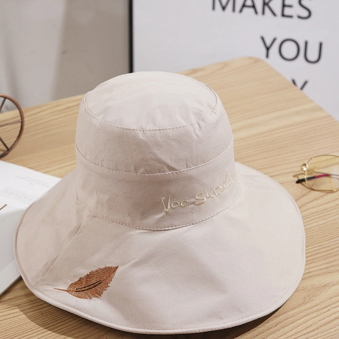 Wholesale Cotton Embroidery Big Edge Reversible Fisherman Hat