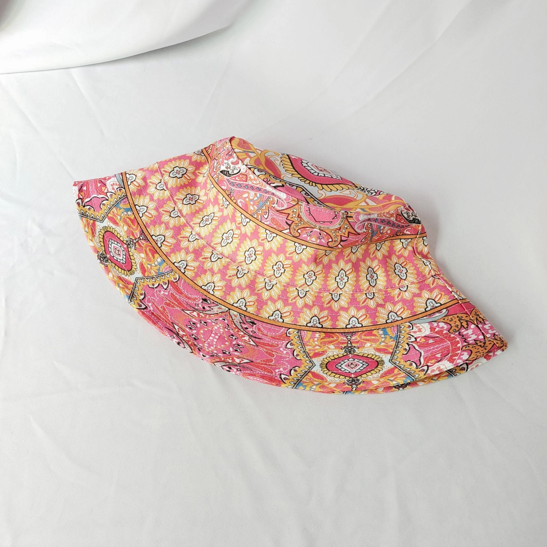 Wholesale Cotton Ethnic Style Floral Fisherman Hat