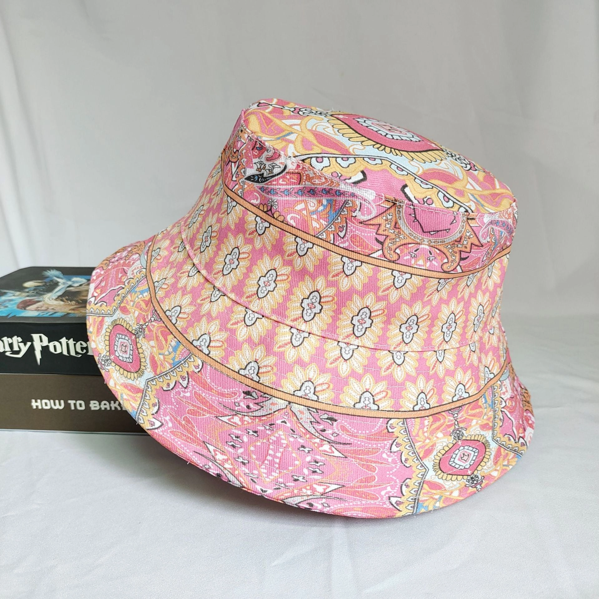 Wholesale Cotton Ethnic Style Floral Fisherman Hat