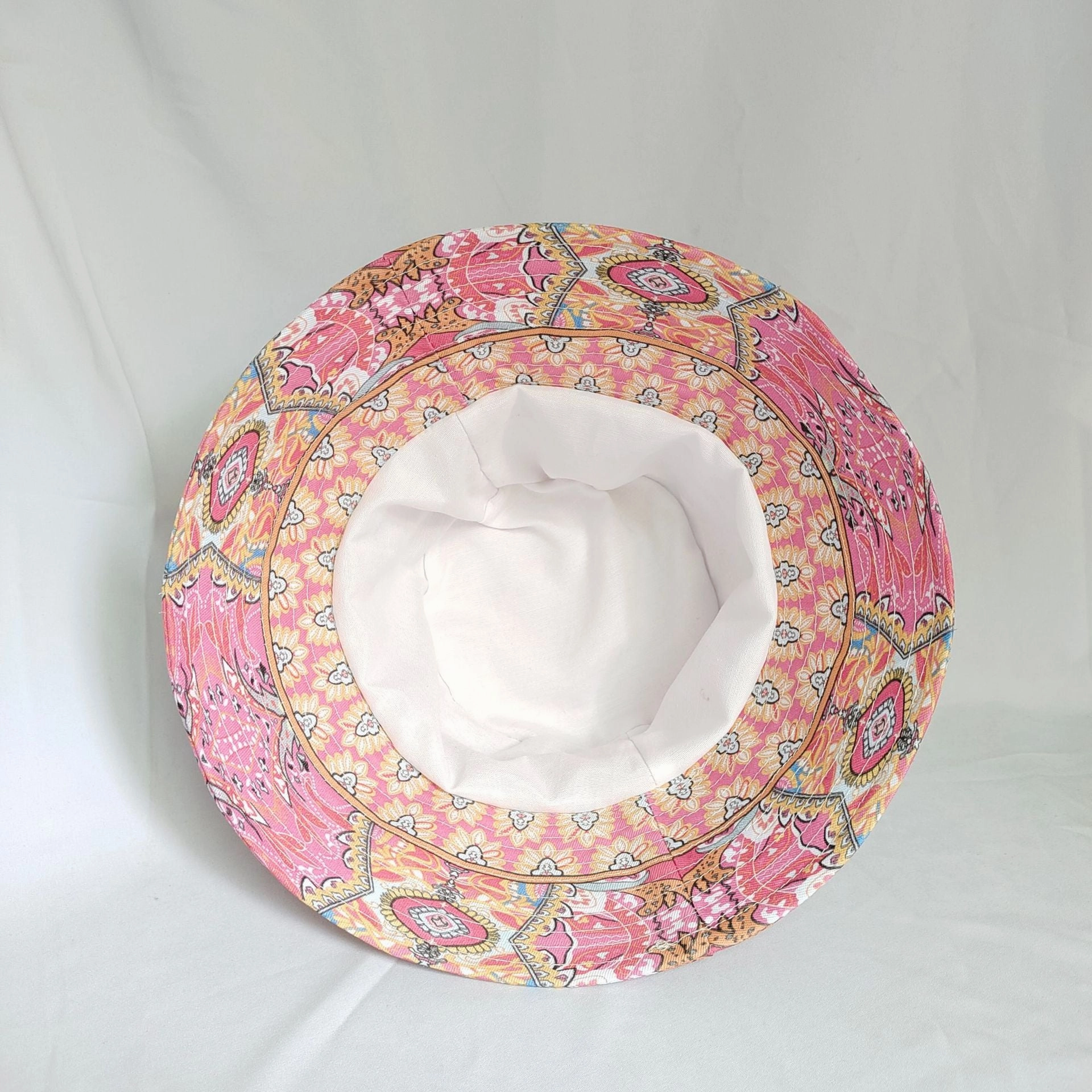 Wholesale Cotton Ethnic Style Floral Fisherman Hat