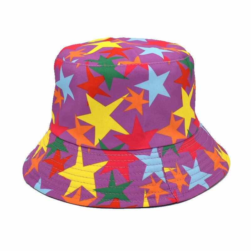 Wholesale Cotton Five-pointed Star Print Bucket Hat