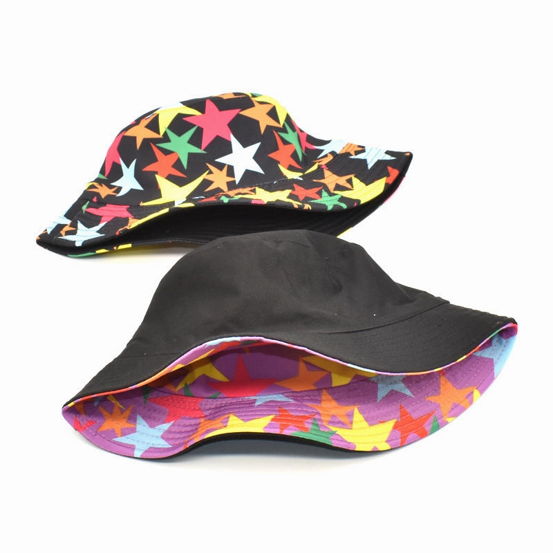 Wholesale Cotton Five-pointed Star Print Bucket Hat