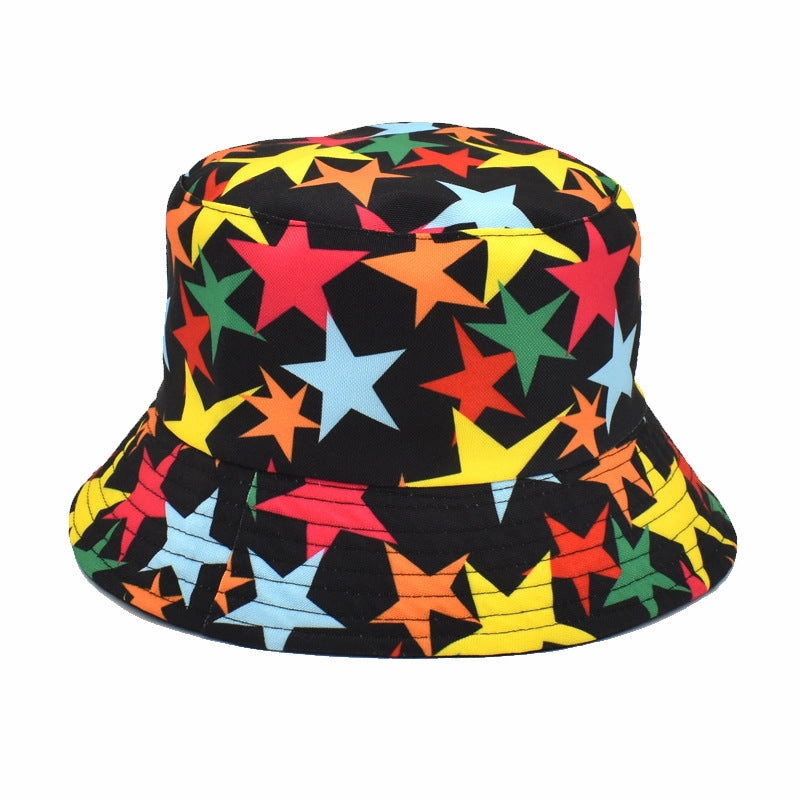 Wholesale Cotton Five-pointed Star Print Bucket Hat