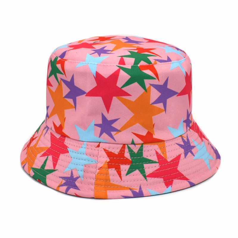 Wholesale Cotton Five-pointed Star Print Bucket Hat