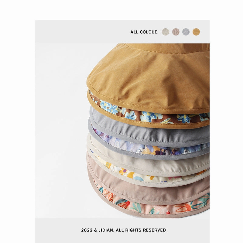 Wholesale Cotton Flower Reversible Bucket Hat