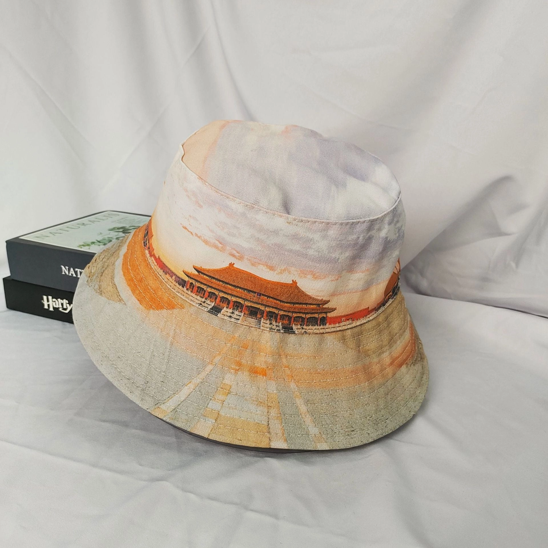 Wholesale Cotton Forbidden City Pattern Bucket Hat