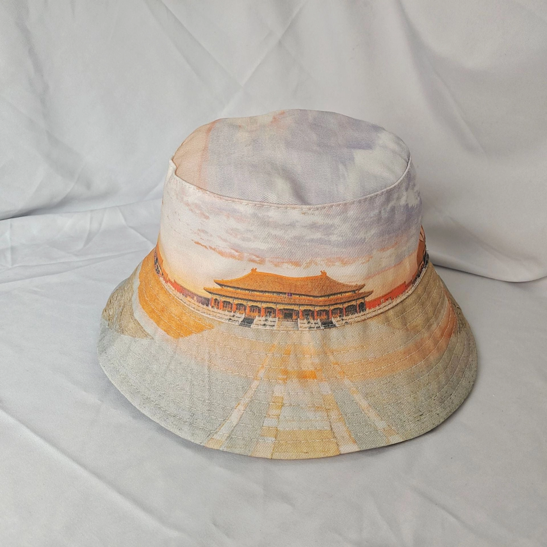Wholesale Cotton Forbidden City Pattern Bucket Hat