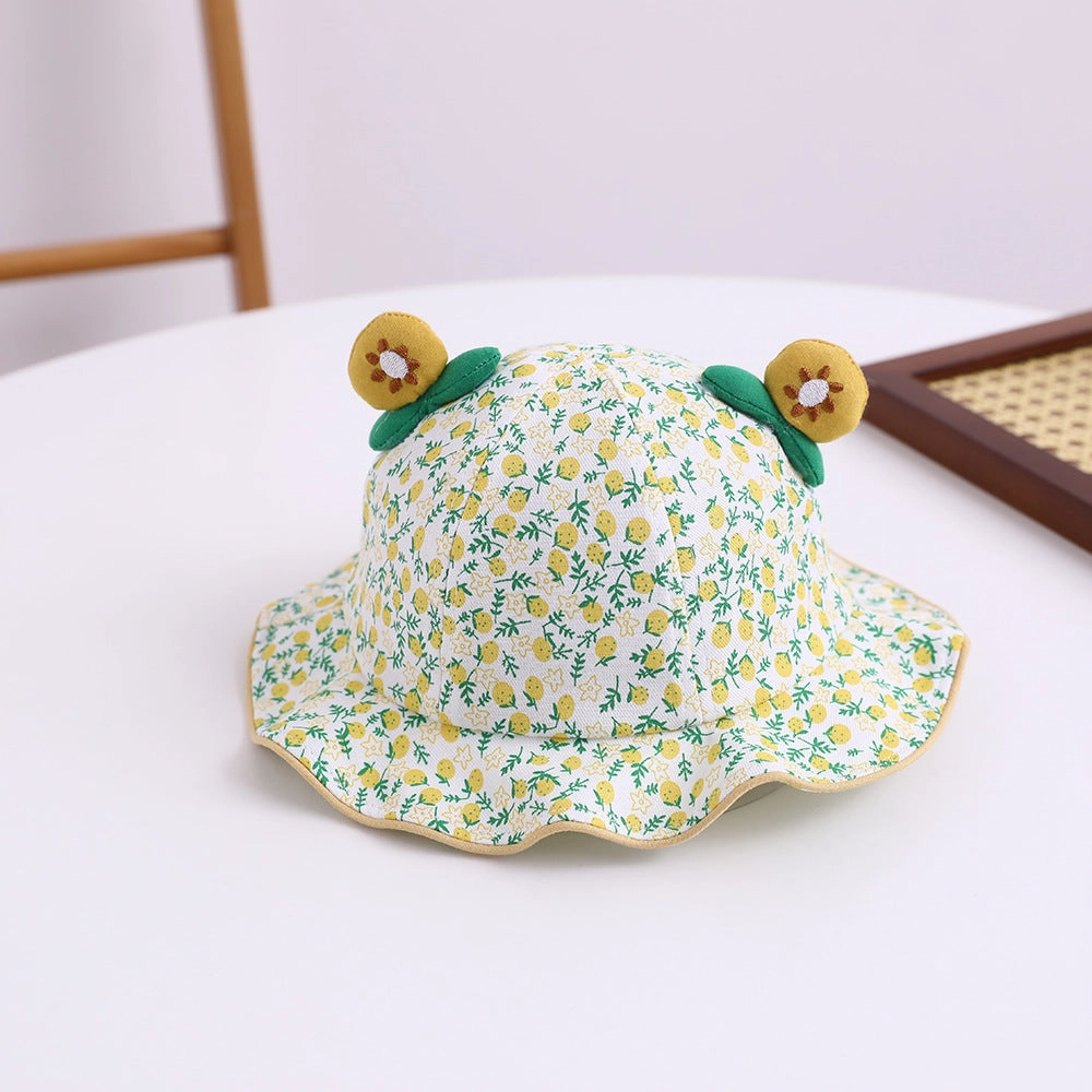 Wholesale Cotton Fruit Double Angle Kids Bucket Hat