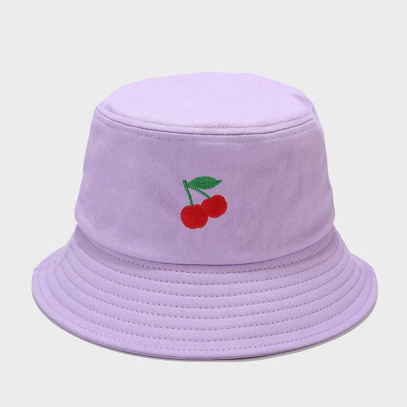 Wholesale Cotton Fruit Pattern Embroidery Bucket Hat