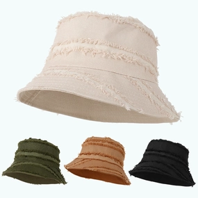 Wholesale Cotton Fur Edge Double-sided Fisherman Hats