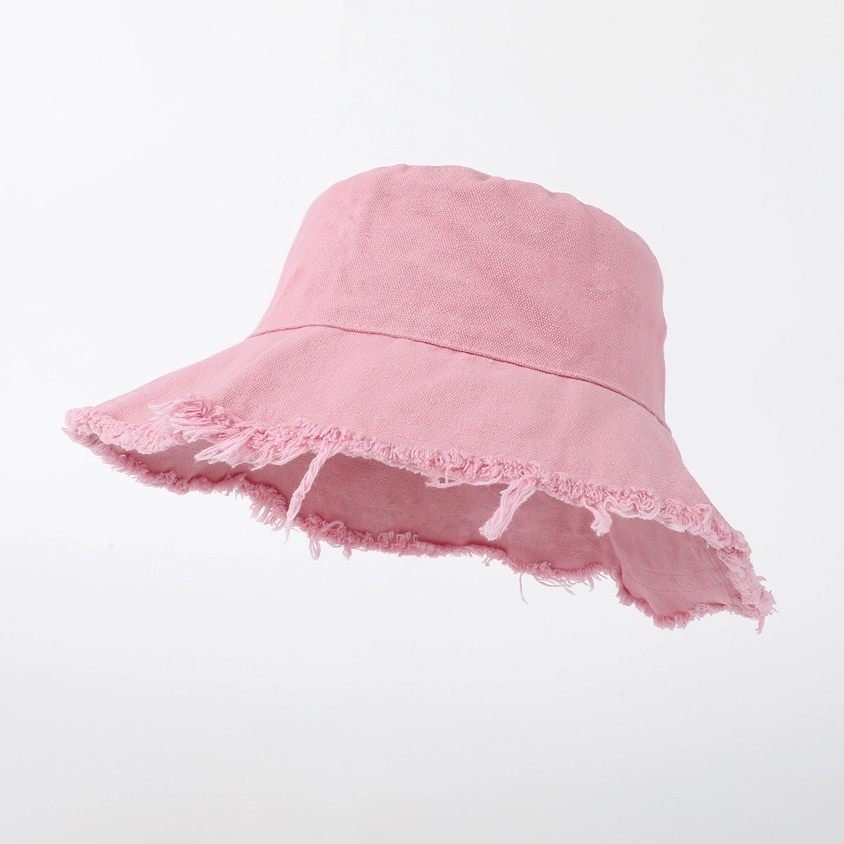 Wholesale Cotton Fur Trimmed Solid Color Fisherman Hats