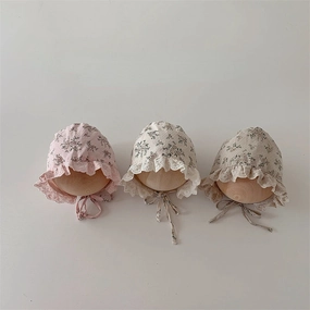 Wholesale Cotton Girls Princess Lace Floral Hat