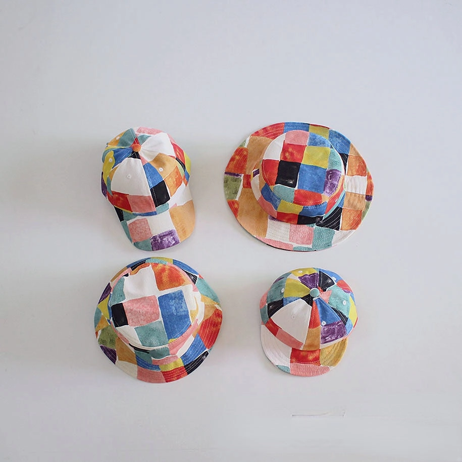 Wholesale Cotton Graffiti Geometric Fisherman Hat