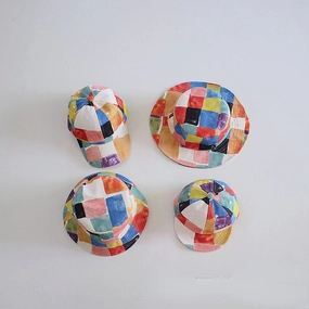 Wholesale Cotton Graffiti Geometric Fisherman Hat