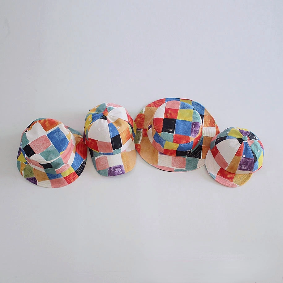 Wholesale Cotton Graffiti Geometric Fisherman Hat