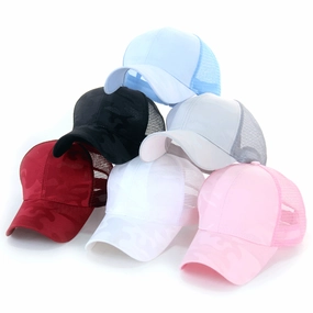 Wholesale Cotton Grid Camouflage Solid Color Baseball Cap