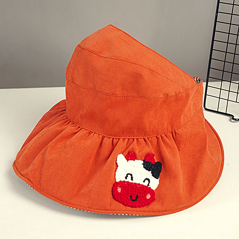 Wholesale Cotton Kids Cartoon Empty Bucket Hat
