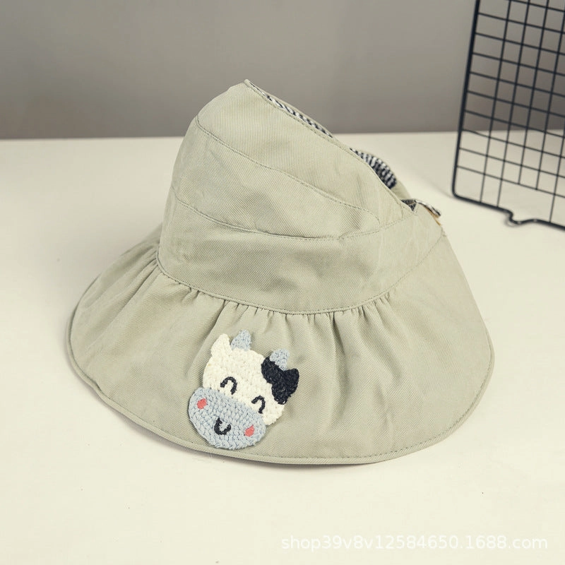 Wholesale Cotton Kids Cartoon Empty Bucket Hat