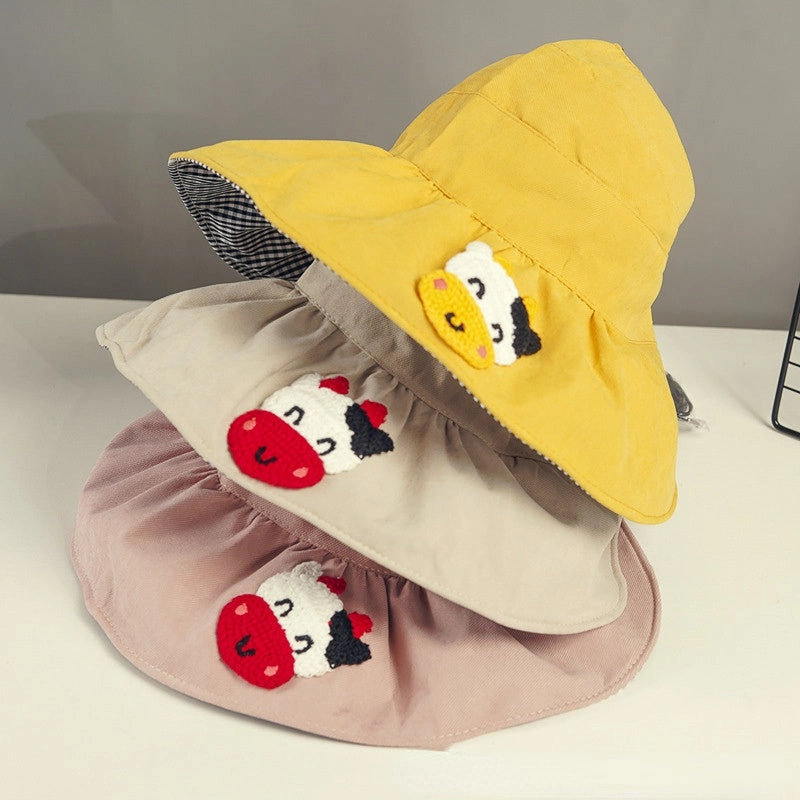 Wholesale Cotton Kids Cartoon Empty Bucket Hat