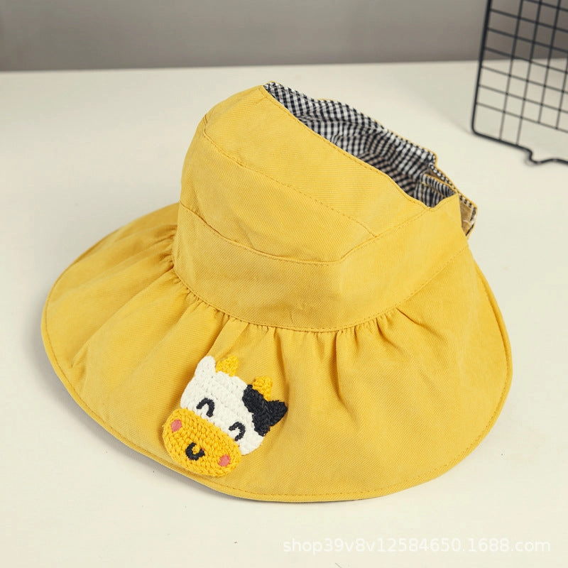 Wholesale Cotton Kids Cartoon Empty Bucket Hat