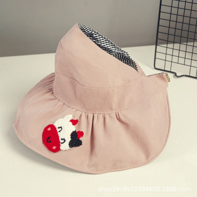 Wholesale Cotton Kids Cartoon Empty Bucket Hat
