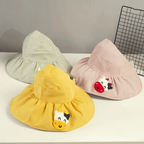 Wholesale Cotton Kids Cartoon Empty Bucket Hat