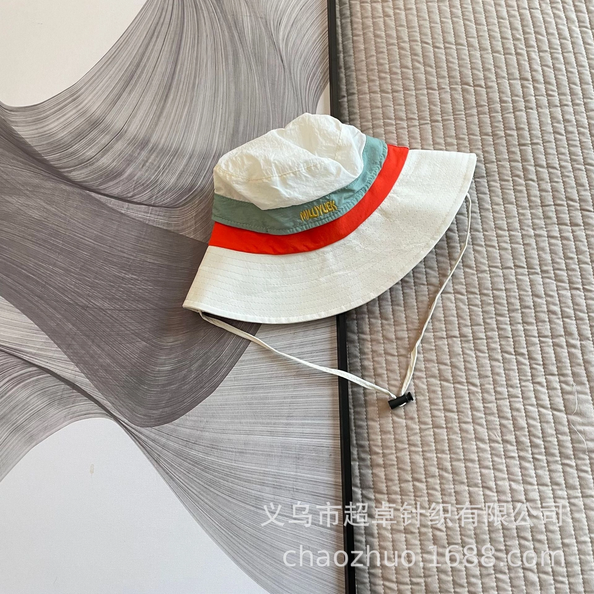 Wholesale Cotton Kids Colorblock Bucket Hat