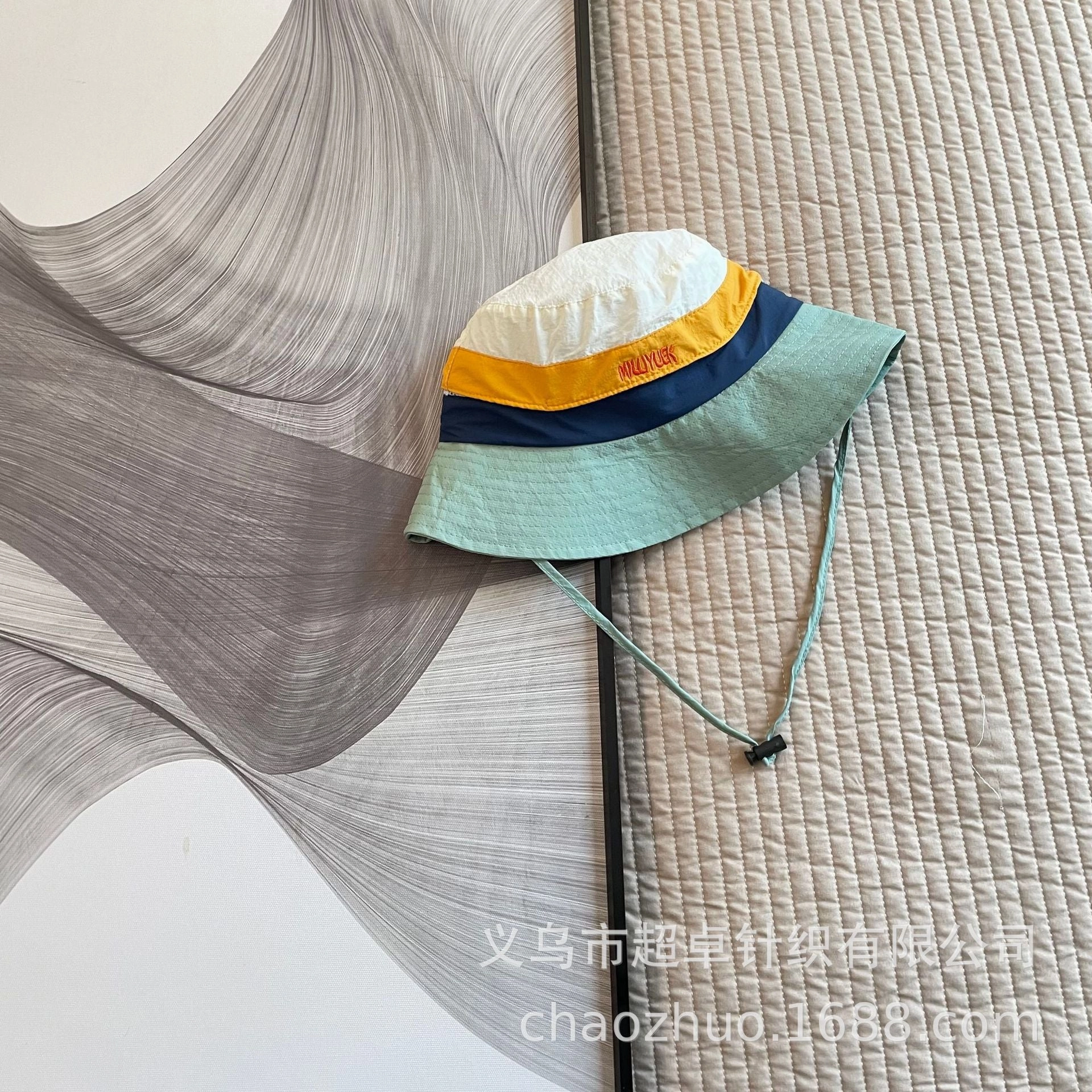 Wholesale Cotton Kids Colorblock Bucket Hat