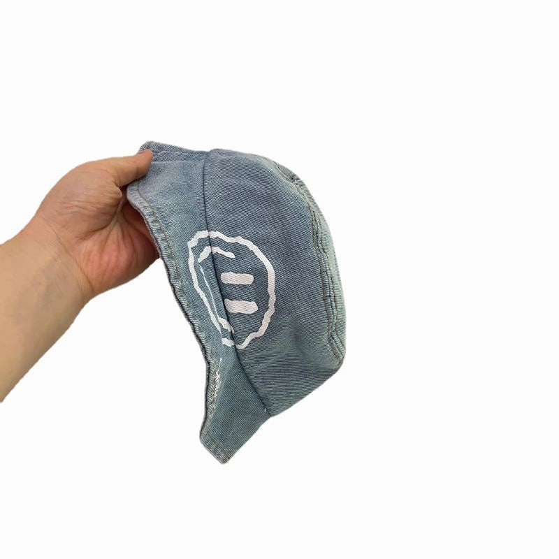 Wholesale Cotton Kids Colorful Smiley Bucket Hat